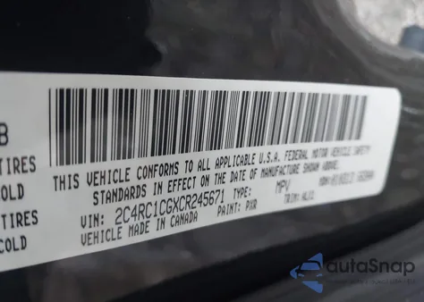 2012 Chrysler Town & Country Touring-L из США, поврежденный, VIN 2C4RC1CGXCR245671